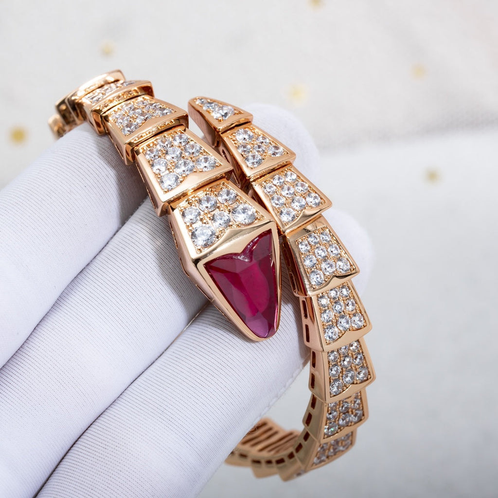 BVLGARI SERPENTI BRACELET 8MM ROSE GOLD DIAMOND