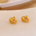 DIOR PETIT CD STUD EARRINGS GOLD