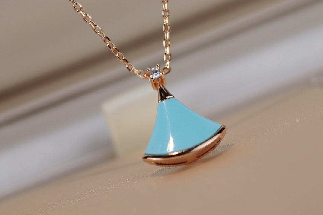 BVLGARI DREAM NECKLACE TURQUOISE PINK GOLD