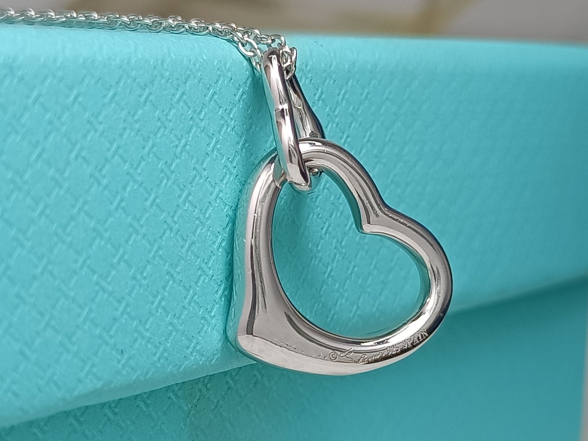 TIFFANY DOUBLE HEART SILVER NECKLACE