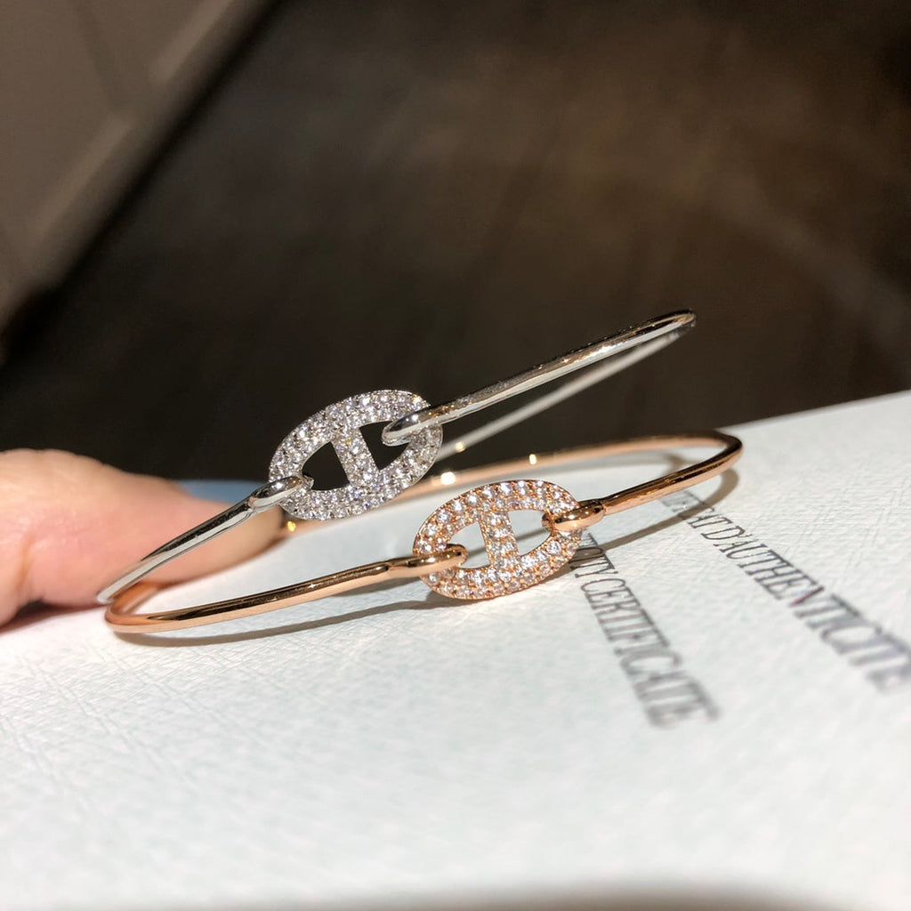 HERMES CHAINE BRACELET DIAMOND