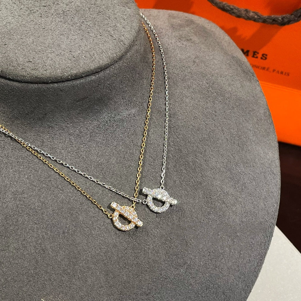 HERMES ECHAPEE NECKLACE DIAMOND