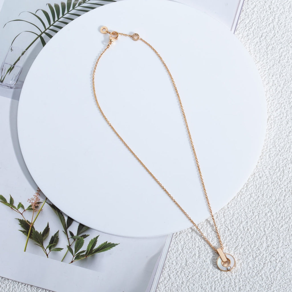 BVLGARI GARI NECKLACE PINK GOLD MOP