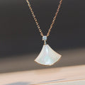 BVLGARI DREAM NECKLACE WHITE MOP PINK GOLD 1 DIAMOND