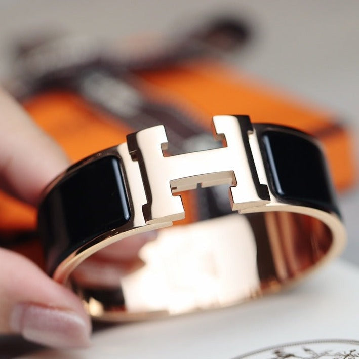 HERMES H BRACELET 18MM PINK GOLD