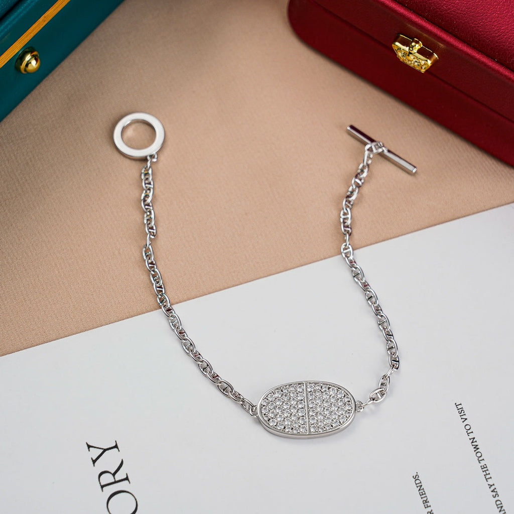 HERMES CHAINE VERSO DIAMOND BRACELET