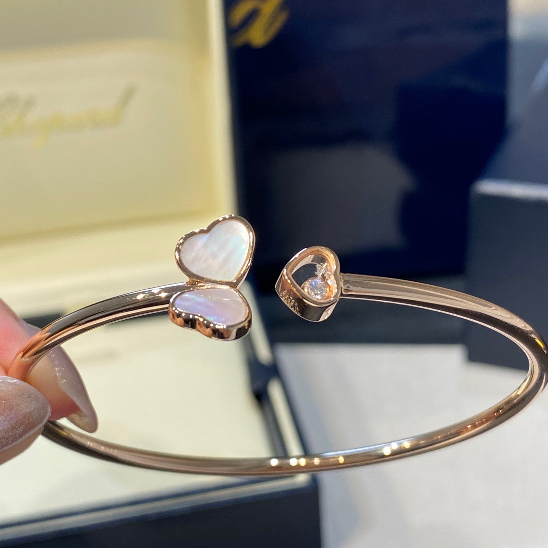 CHOPARD HAPPY HEART MOP PINK GOLD