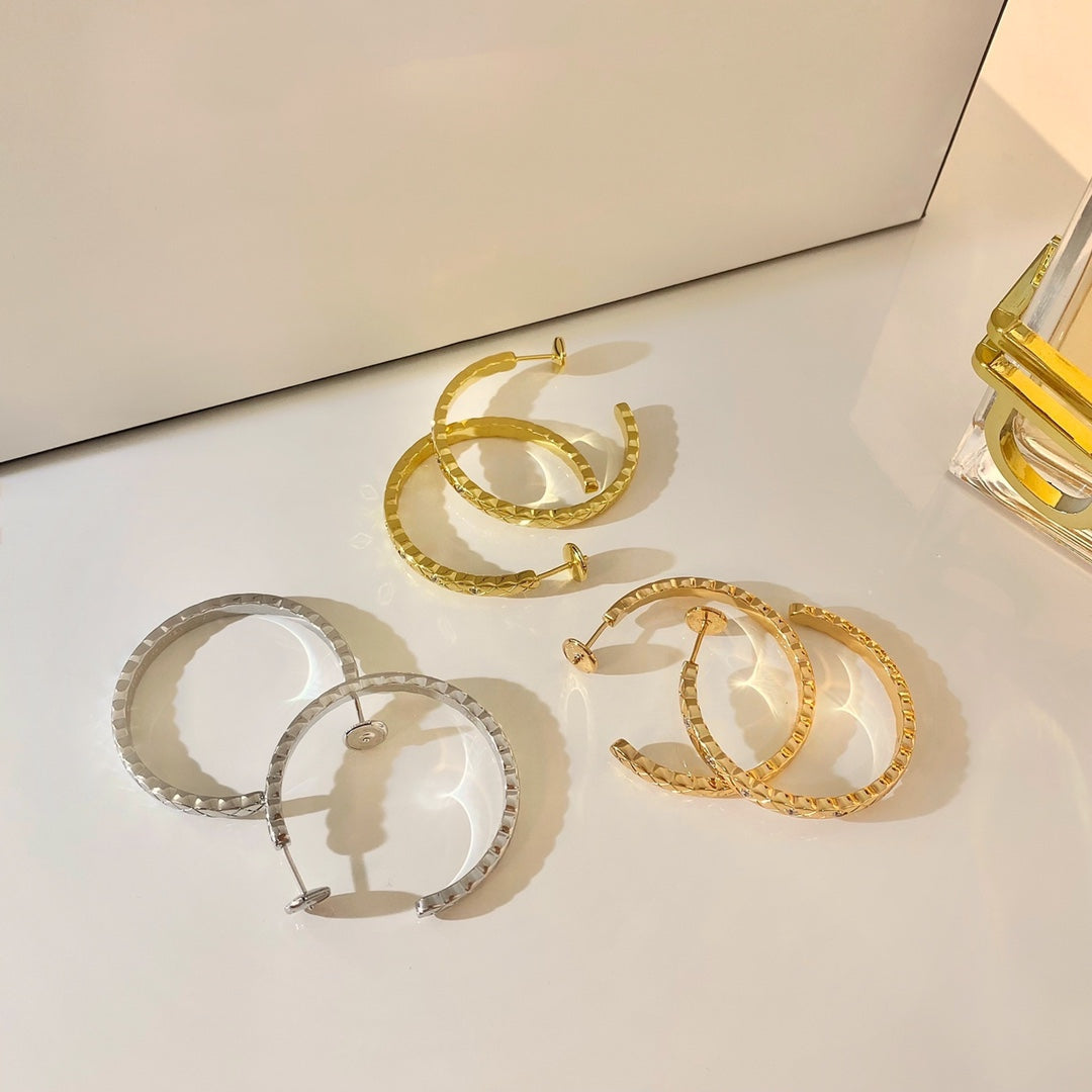 Chanel Crush Diamond Hoop Earrings