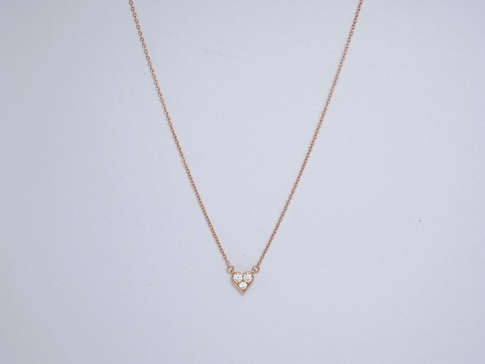 TIFFANY HEART 3 DIAMONDS PEDANT NECKLACE