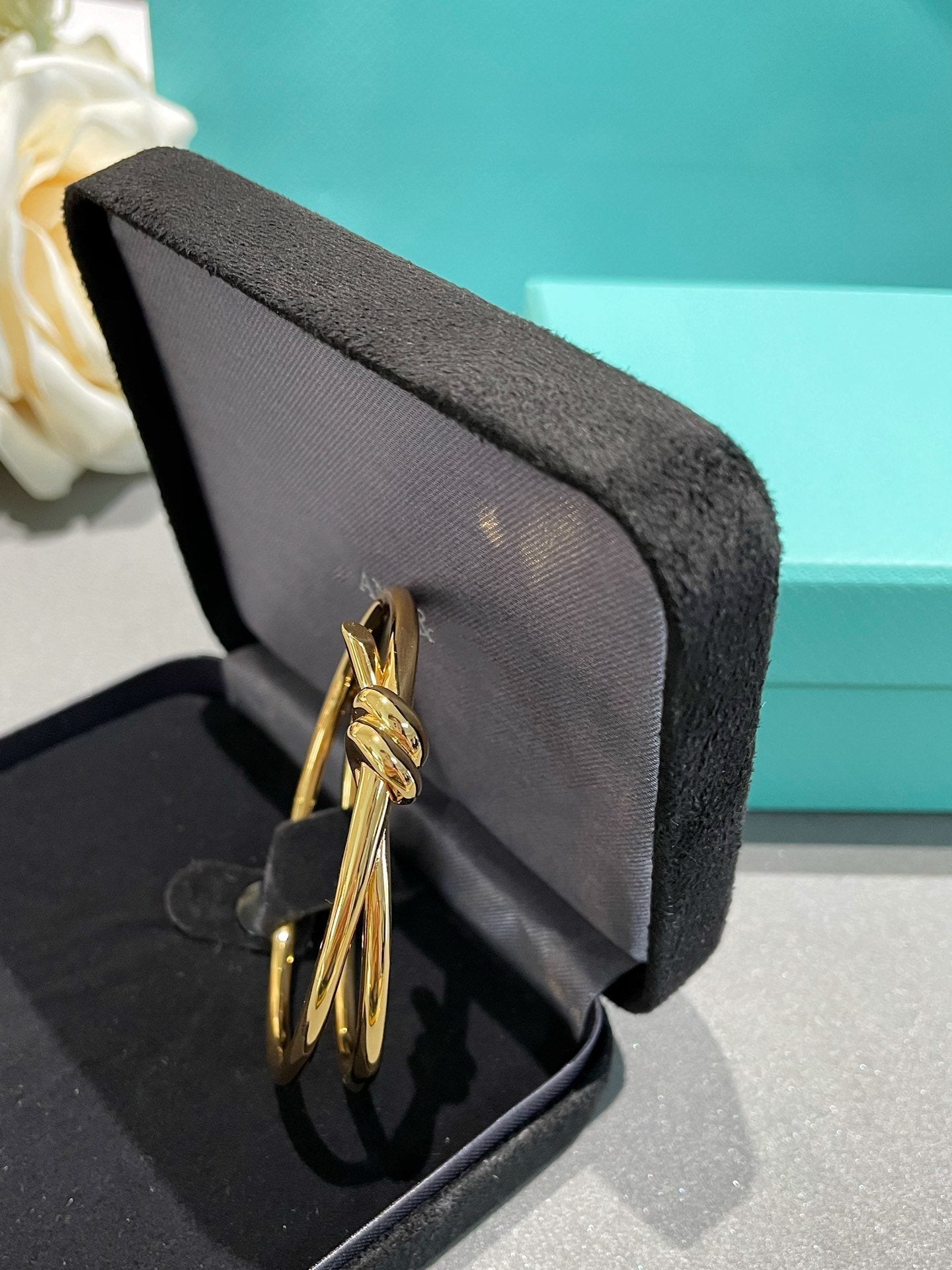 TIFFANY KNOT DOUBLE ROW GOLD BRACELET
