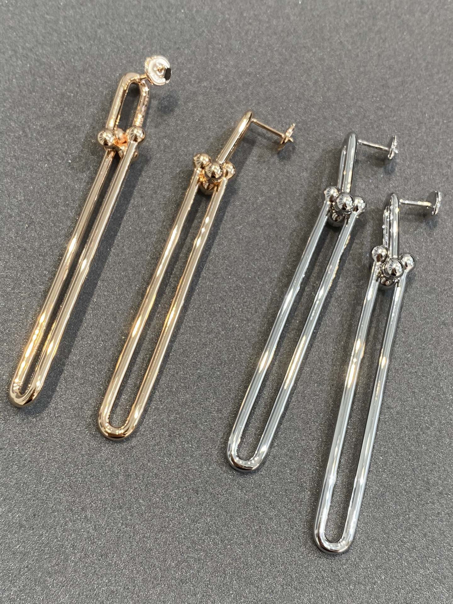 TIFFANY HARDWEAR DOUBLE LONG LINK EARRINGS