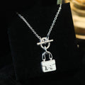 HERMES POP H PEDANT SILVER NECKLACE