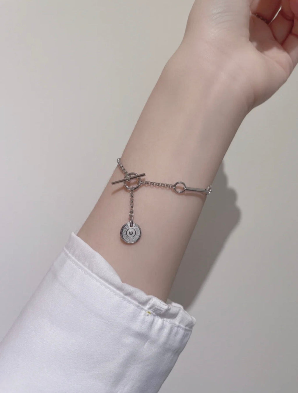 HERMES ECHAPEE PINK GOLD BRACELET