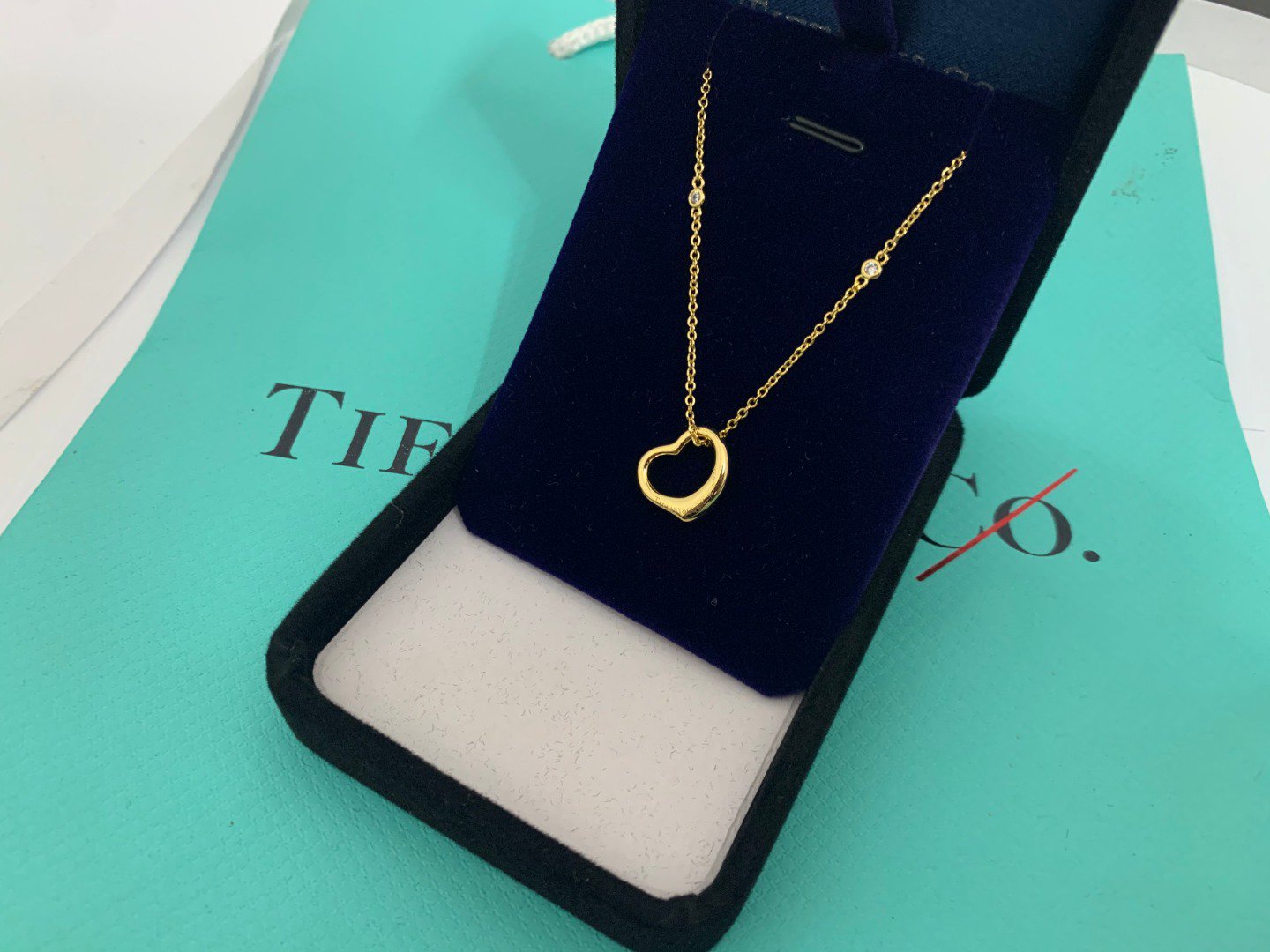 TIFFANY HEART NECKLACE PENDANT STERLING