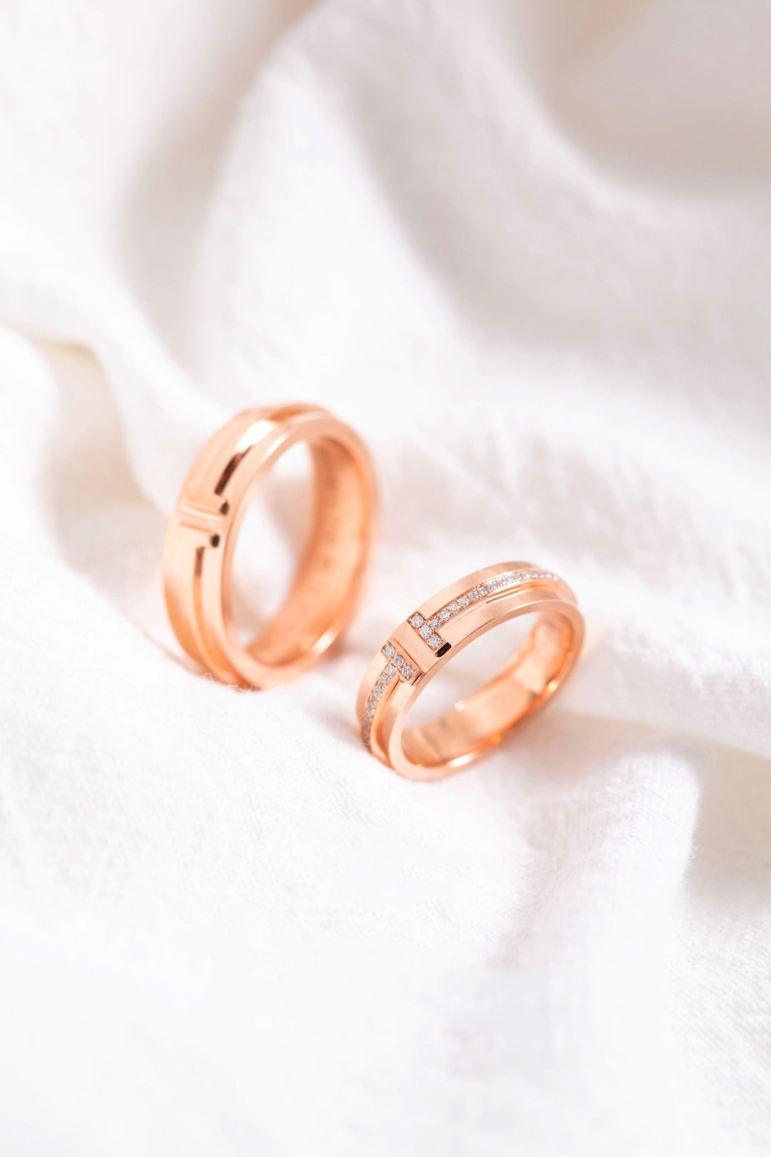 TIFFANY T PINK GOLD RING