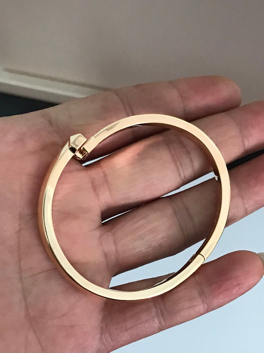 TIFFANY T1 WIDE DIAMOND HINGED BANGLE PINK GOLD