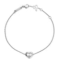 CHOPARD HAPPY HEART BRACELET SILVER 1 DIAMOND