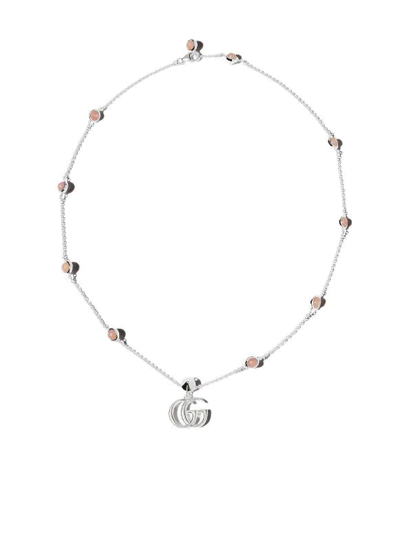 GUCCI GG DOUBLE G MOTHER-OF-PEARL NECKLACE