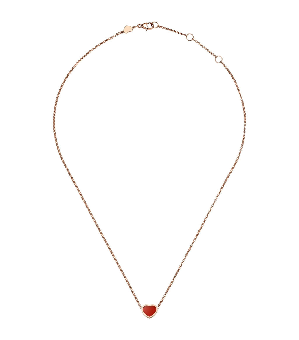 CHOPARD HEART PEDANT CARNELIAN NECKLACE