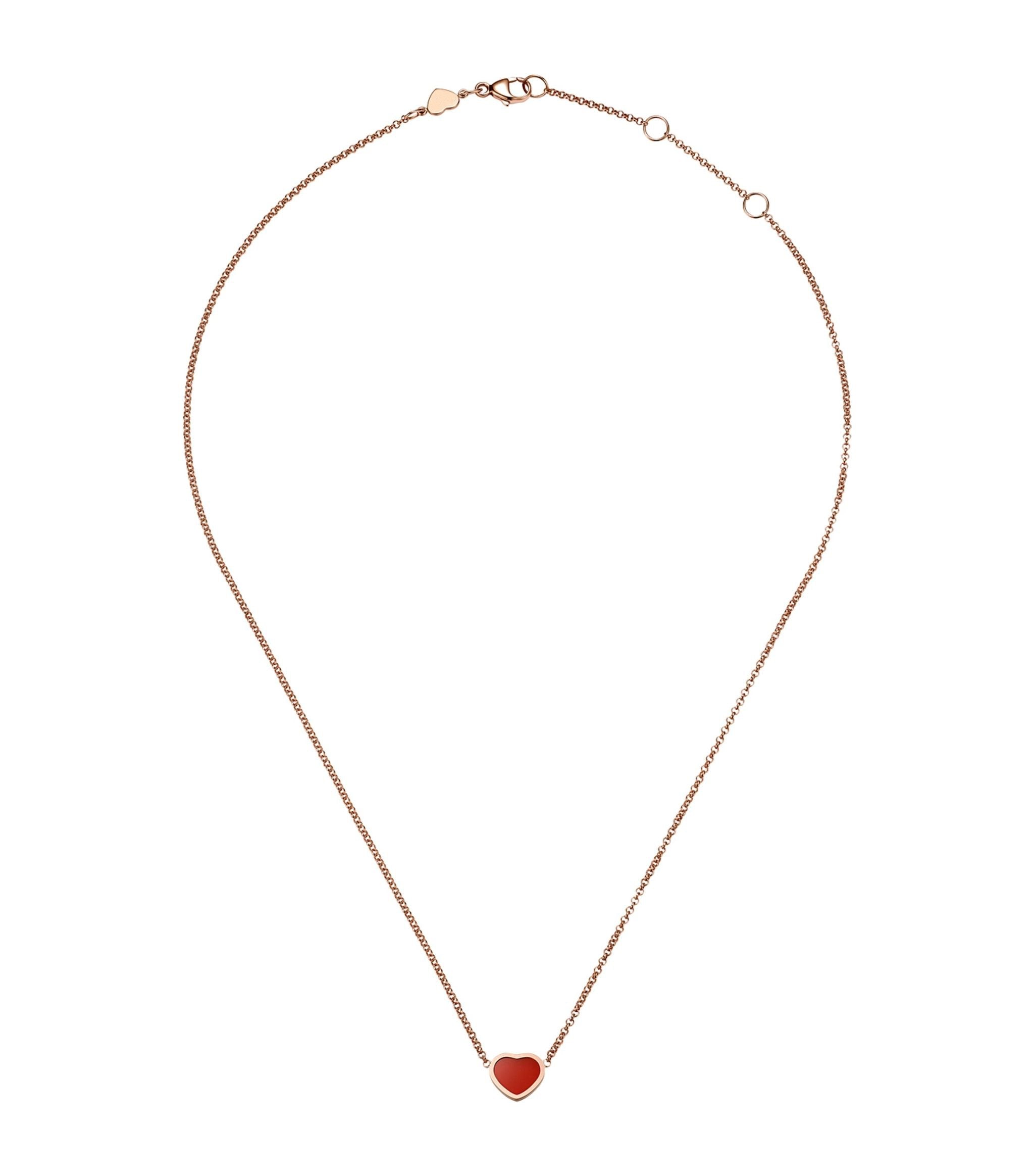 CHOPARD HEART PEDANT CARNELIAN NECKLACE