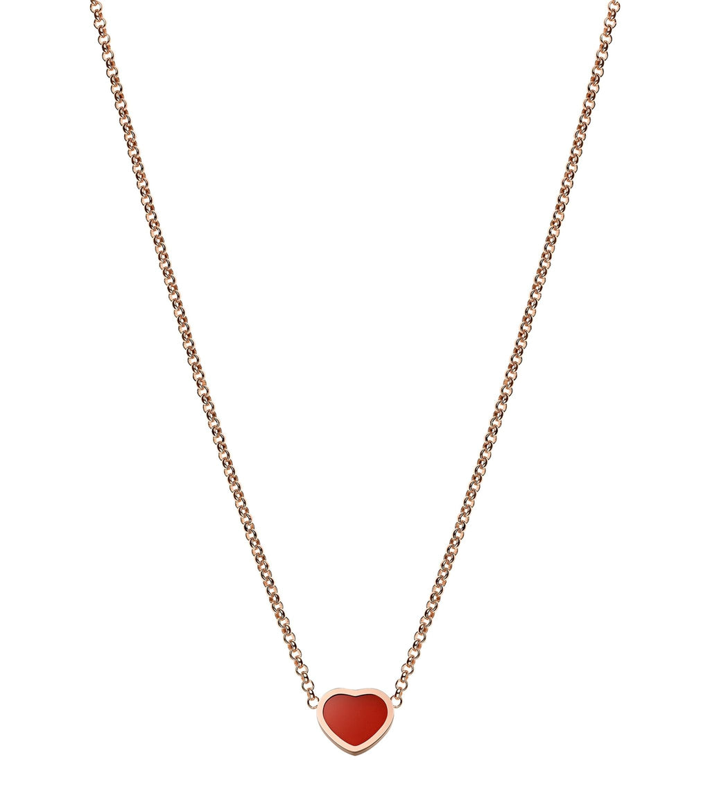 CHOPARD HEART PEDANT CARNELIAN NECKLACE