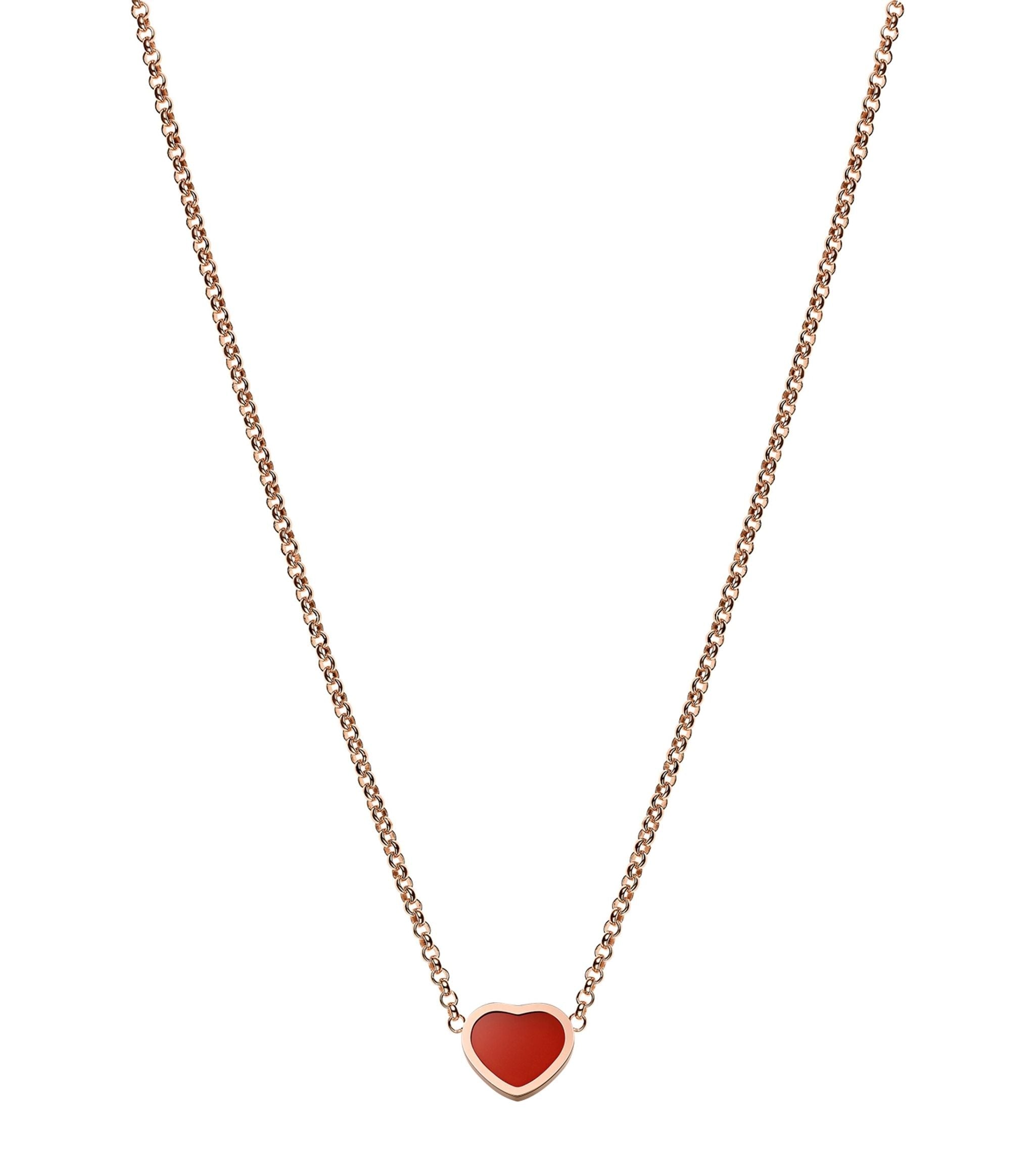 CHOPARD HEART PEDANT CARNELIAN NECKLACE