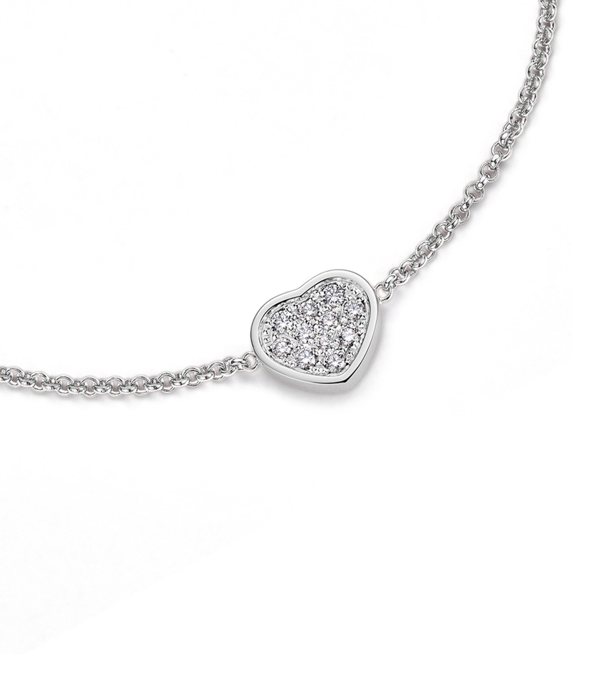CHOPARD HAPPY HEART SILVER BRACELET DIAMOND