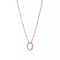 TIFFANY LOCK SMALL PENDANT PINK DIAMOND PINK GOLD NECKLACE