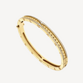 BVLGARI ZERO 1 SPIRAL AND PAVED DIAMOND GOLD BRACELET