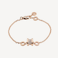 BVLGARI ZERO 1 SOFT PINK GOLD WITH PAVED DIAMONDS ON THE SPIRAL BRACELET