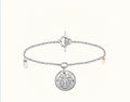 HERMES H Classic Sliver Coin Bracelet