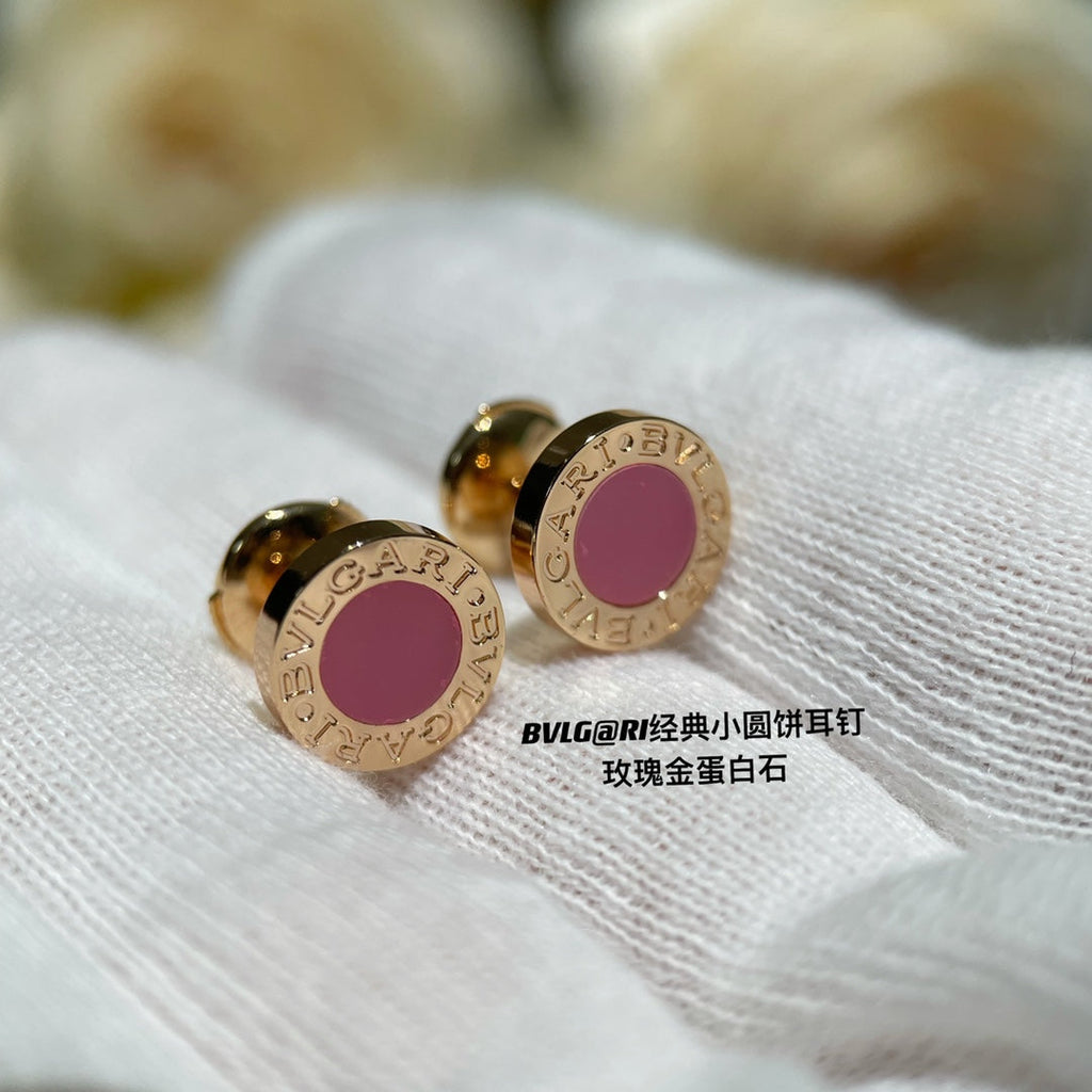 BVLGARI BVL EARRINGS CLUSTER PINK MOP