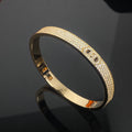 HERMES H Pig Nose Full Diamond Bracelet
