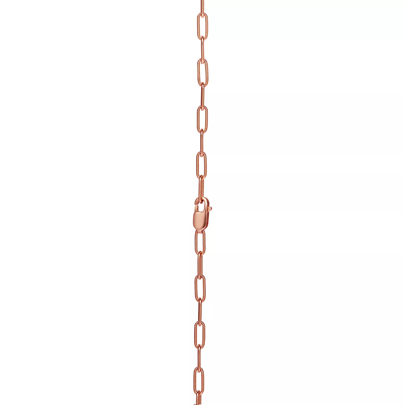 TIFFANY LOCK MEDIUM PENDANT PINK DIAMOND PINK GOLD NECKLACE
