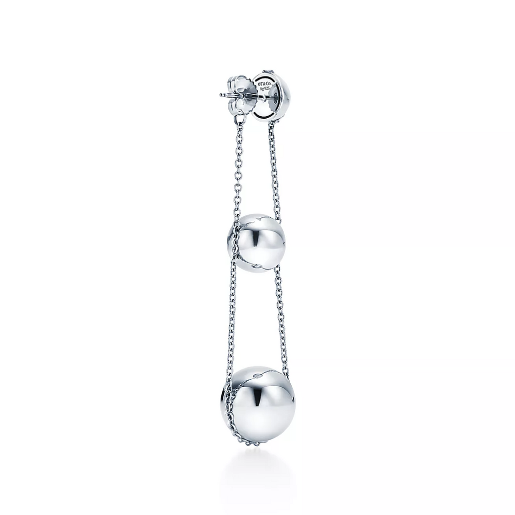 TIFFANY TRIPLE DROP SILVER EARRINGS