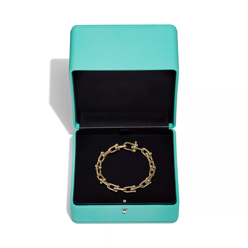 TIFFANY HARDWEAR MEDIUM LINK 20 MOTIF GOLD BRACELET