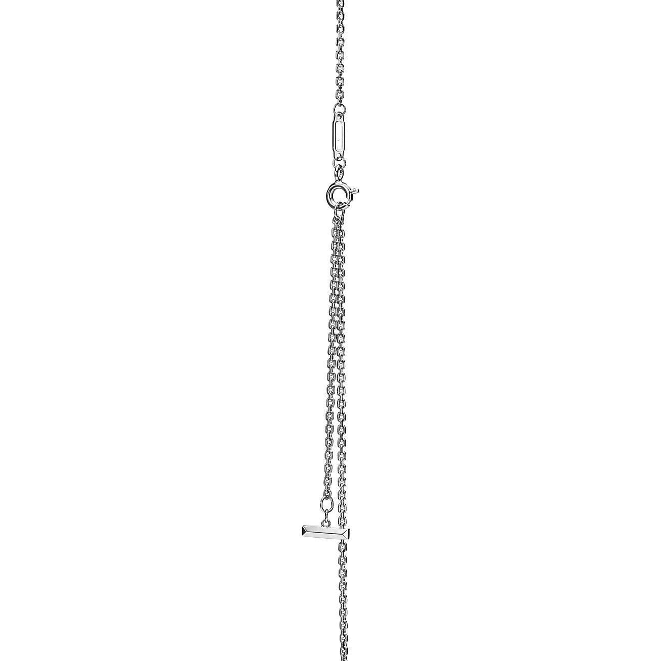 TIFFANY T CIRCLE PENDENT SILVER NECKLACE
