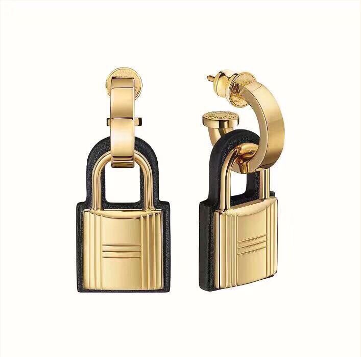 HERMES O'KELLY GOLD EARRINGS
