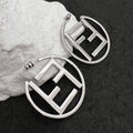 FENDI DOUBLE F SILVER EARRINGS