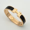 HERMES H BLACK BRACELET