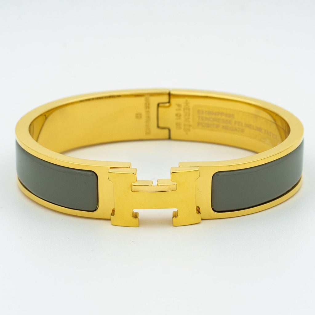 HERMES H BRACELET BLUE GREEN 12MM
