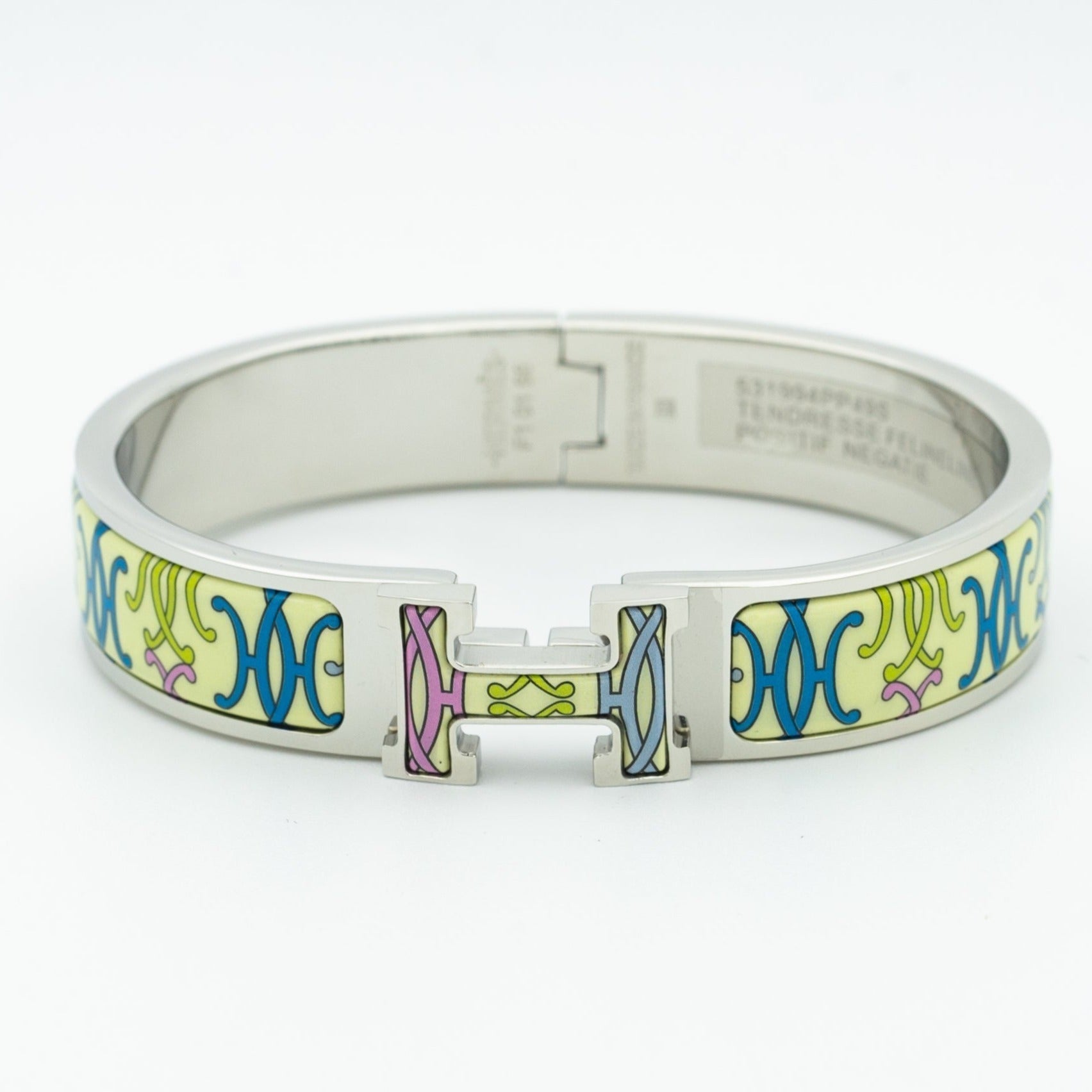 HERMES H BRACELET BEIGE MULTICOLOR