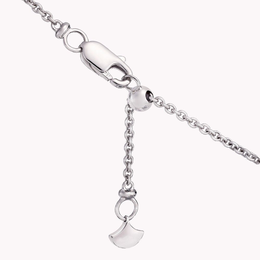 GRAFF TILDA BOW MINI SILVER DIAMOND NECKLACE