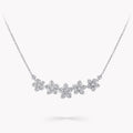 GRAFF WILD FLOWER SILVER DIAMOND LINE NECKLACE