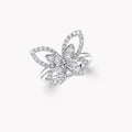 GRAFF BUTTERFLY SILHOUETTE SILVER DIAMOND RING