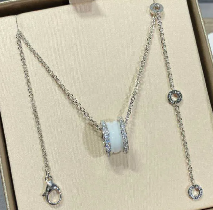 BVLGARI ZERO 1 DIAMOND CERAMIC NECKLACE