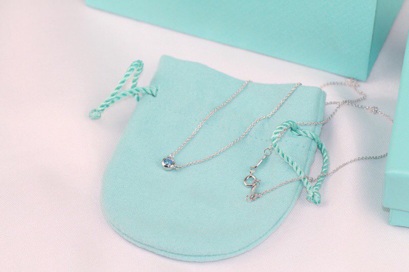 TIFFANY ELSA PERETTI SERIES SINGLE DIAMOND SIMPLE NECKLACE