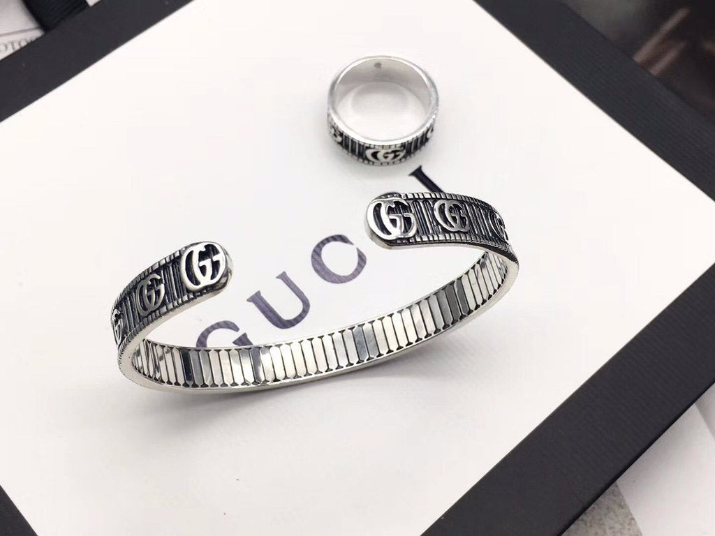 GUCCI GG BRACELET DOUBLE G SILVER