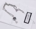 GUCCI GG SILVER DOUBLE G KEY NECKLACE