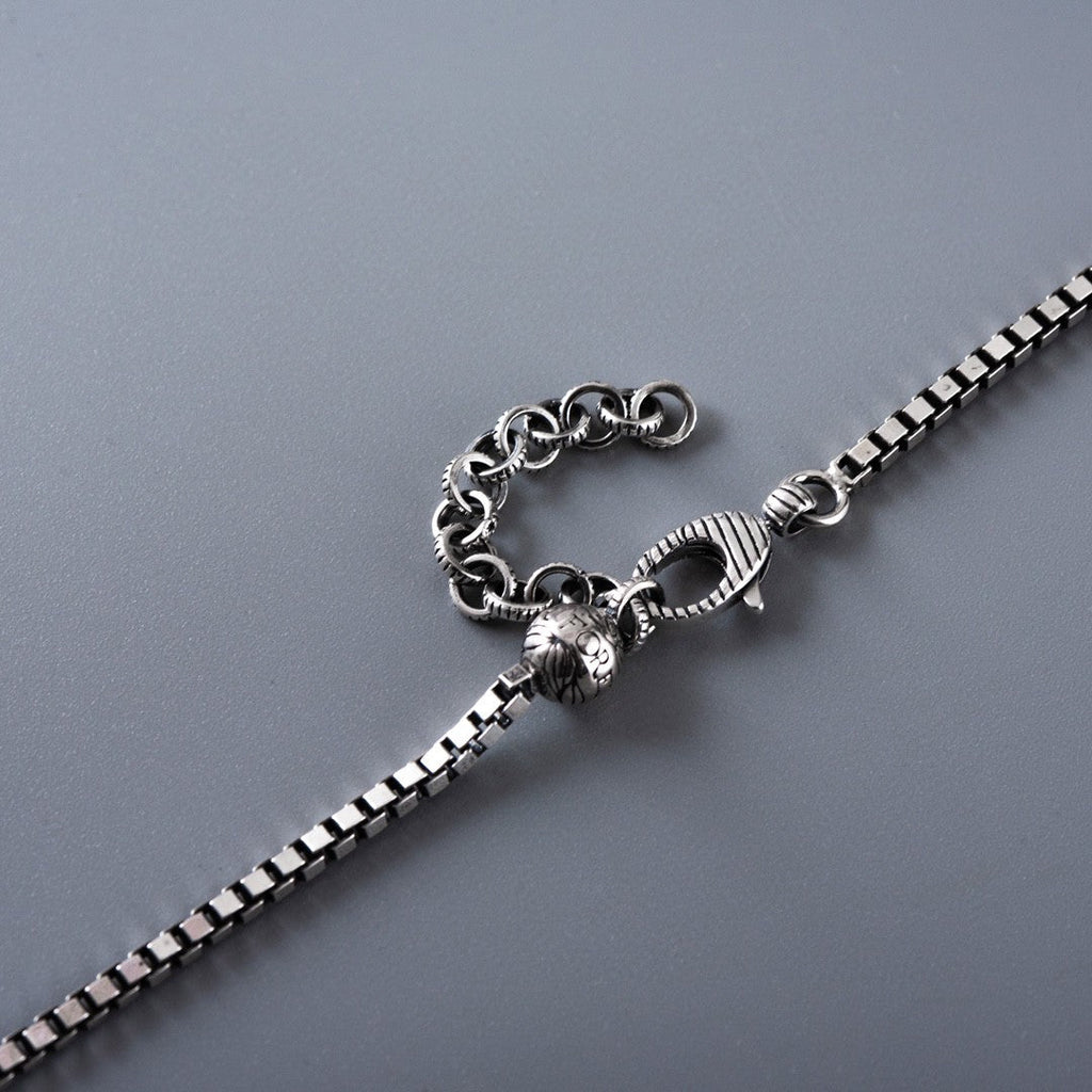 GUCCI GG DOUBLE CLASSIC RETRO STERLING SILVER COW  NECKLACE